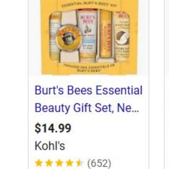NWT Essential Burt's Bees Kit with 5 items including thepopular beeswax lip balm - Picture 8 of 9